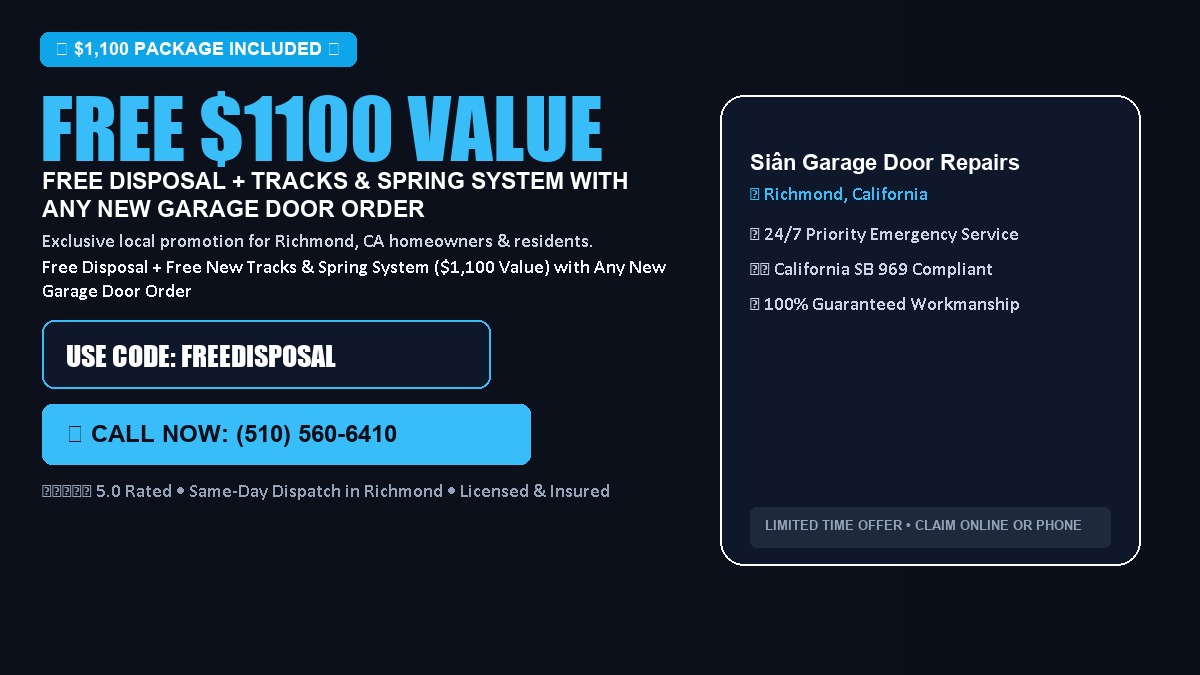 Siân Garage Door Repairs FREE Haul-Away & Heavy-Duty Tracks with New Door